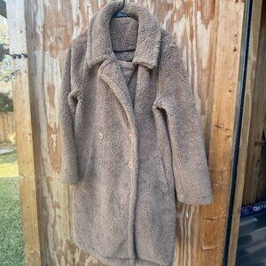 Z Supply Brown Faux Fur Coat (Size L)